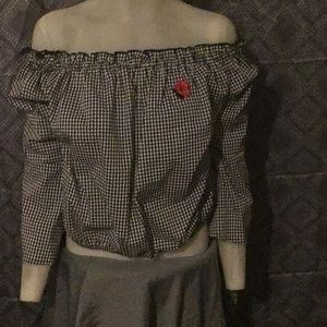 Off the shoulder blouse with bell sleeves